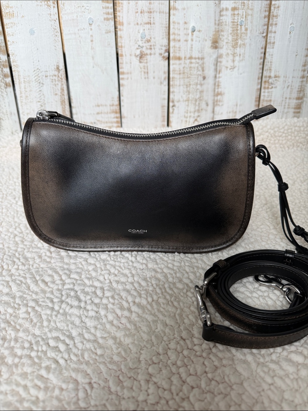 Coach Waverly in black Loved Leather NWT - Picture 7 of 9